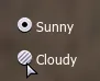 A preview of a GUI Radio Button.